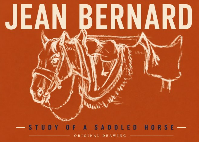 Jean Bernard Study of a Horse VII No5 - Poszter