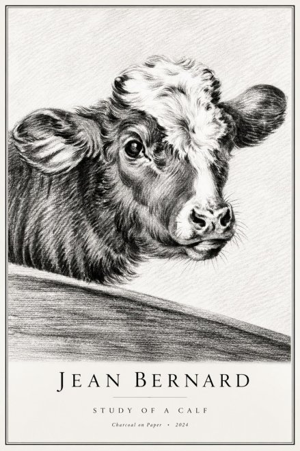 Jean Bernard Study of a Calf II No2 - Poszter
