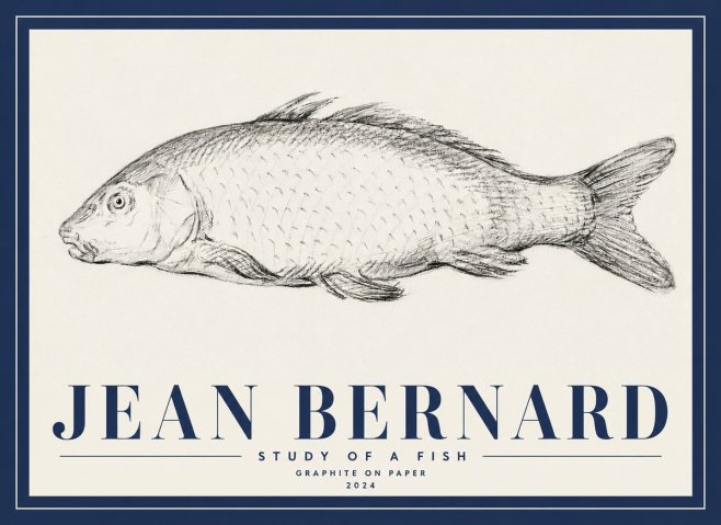 Jean Bernard Study of a Fish III No6 - Poszter
