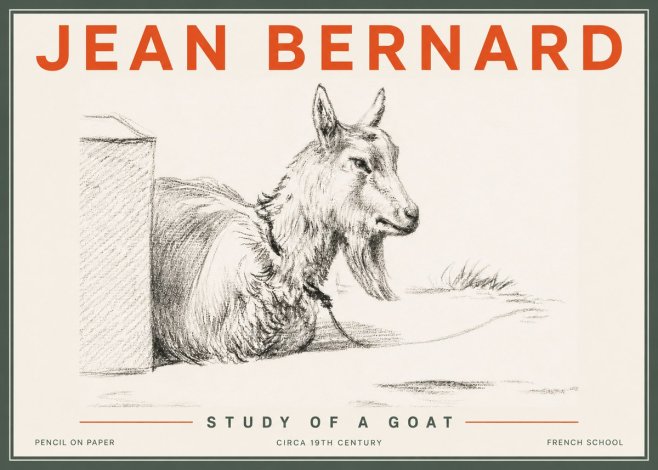 Jean Bernard Study of a Goat IV No6 - Poszter