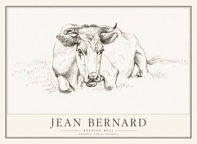 Jean Bernard Resting Cow II No4 - Poszter