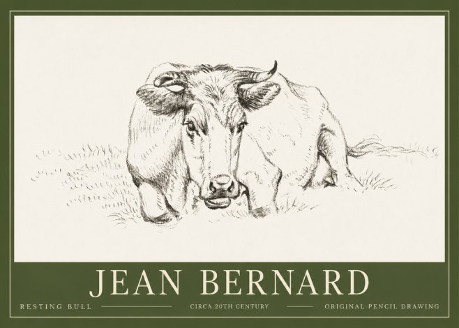 Jean Bernard Resting Cow II No6 - Poszter