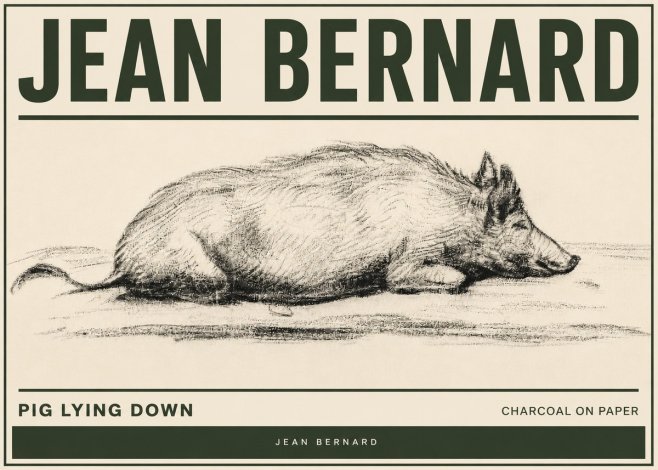 Jean Bernard Resting Pig I No5 - Poszter