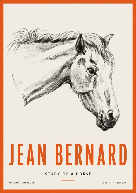 Jean Bernard Study of a Horse VIII No2 - Poszter