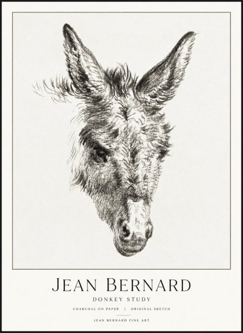 Jean Bernard Donkey Study IV No3 - Poszter