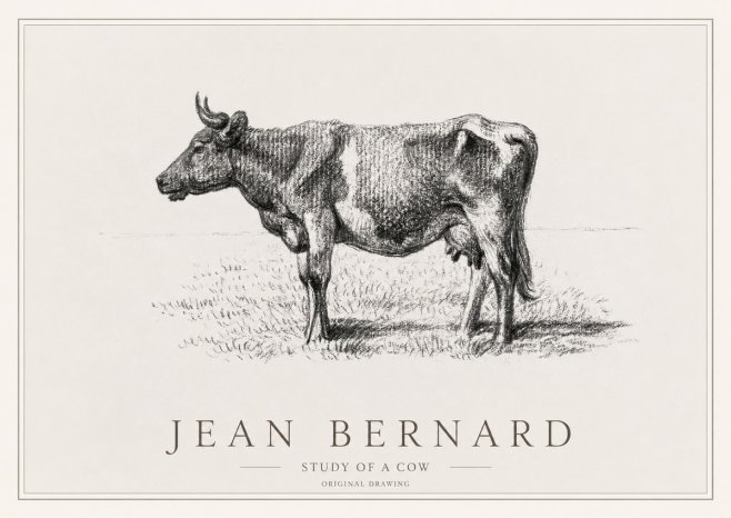 Jean Bernard Cow I No3 - Poszter