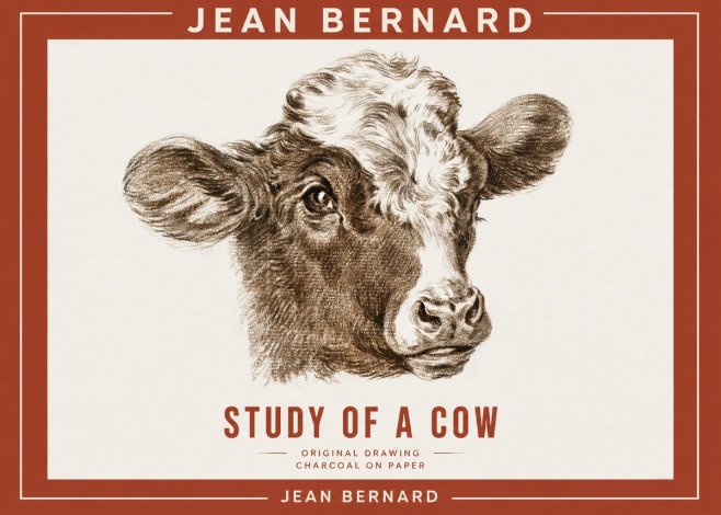 Jean Bernard Study of a Cow VIII No2 - Poszter