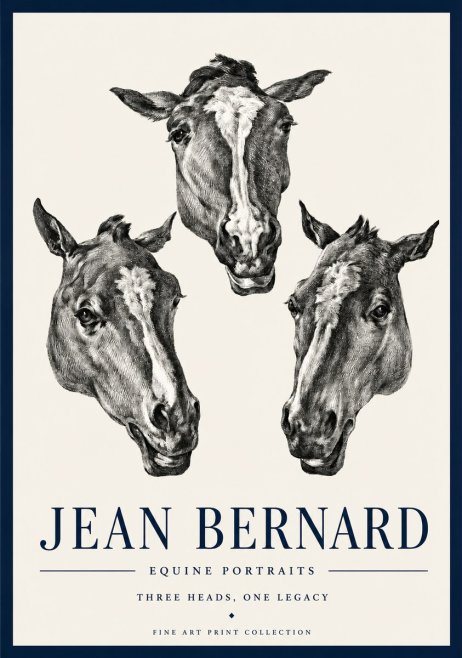 Jean Bernard Three Studies of a Horse No4 - Poszter