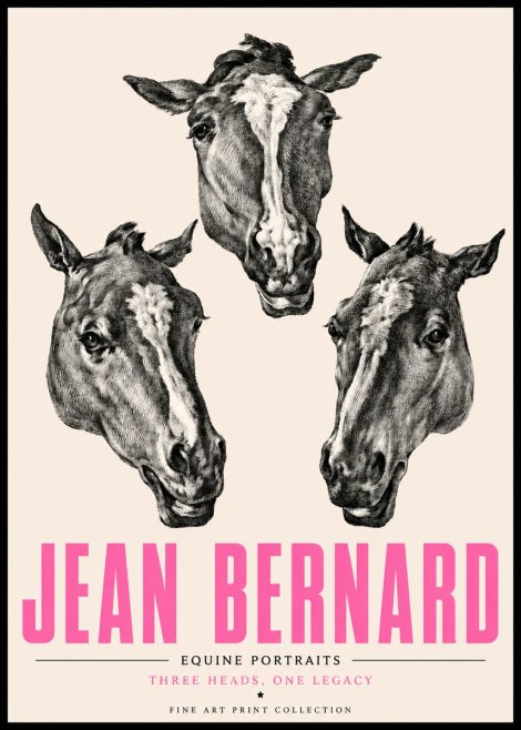 Jean Bernard Three Studies of a Horse No5 - Poszter