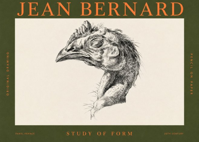 Jean Bernard Study of Form II No2 - Poszter