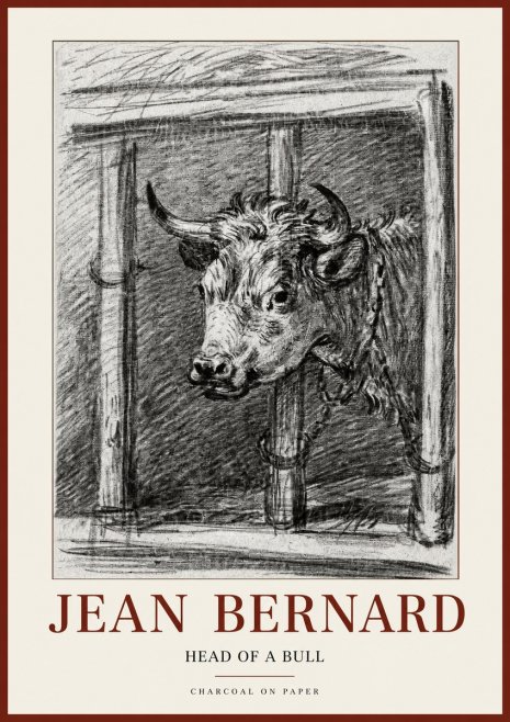 Jean Bernard Study of a Bull II No2 - Poszter