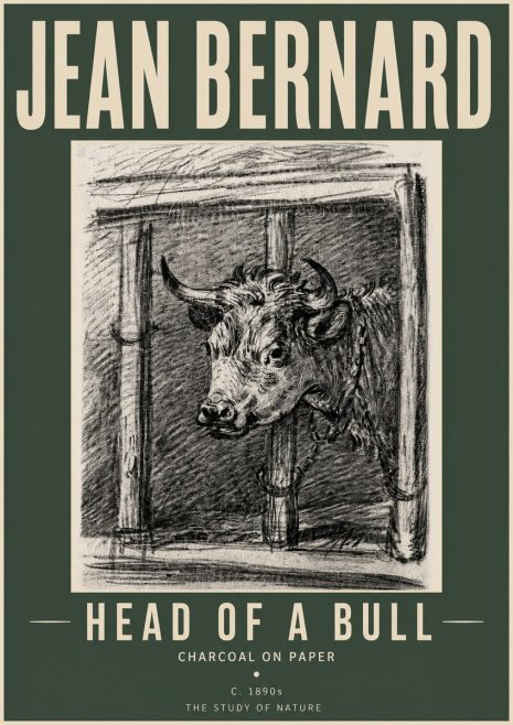 Jean Bernard Study of a Bull II No5 - Poszter