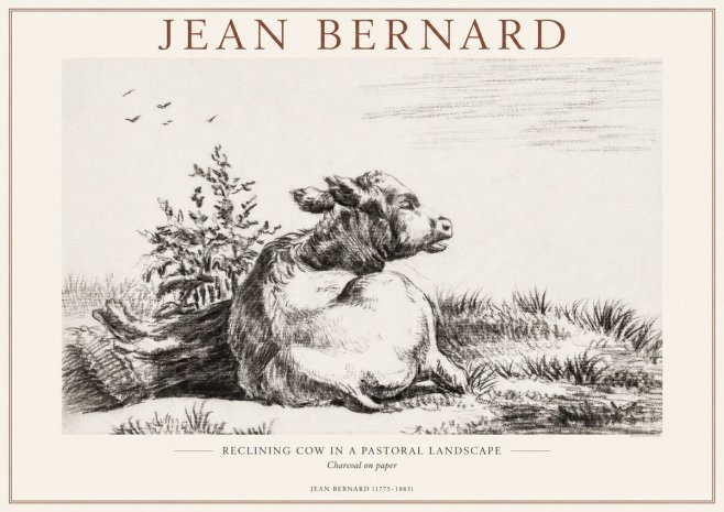 Jean Bernard Study of a Calf III No2 - Poszter