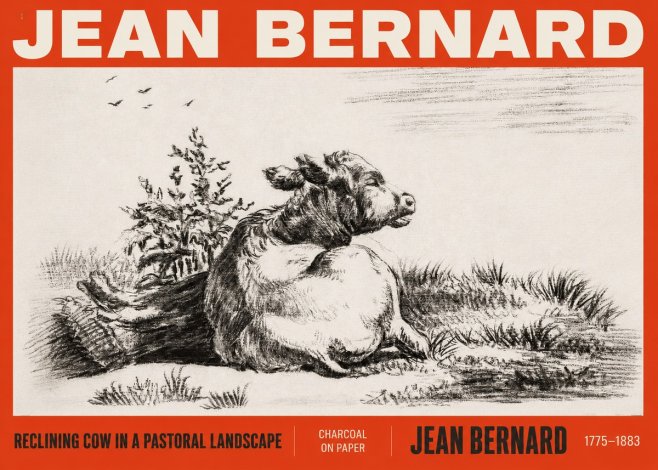 Jean Bernard Study of a Calf III No3 - Poszter
