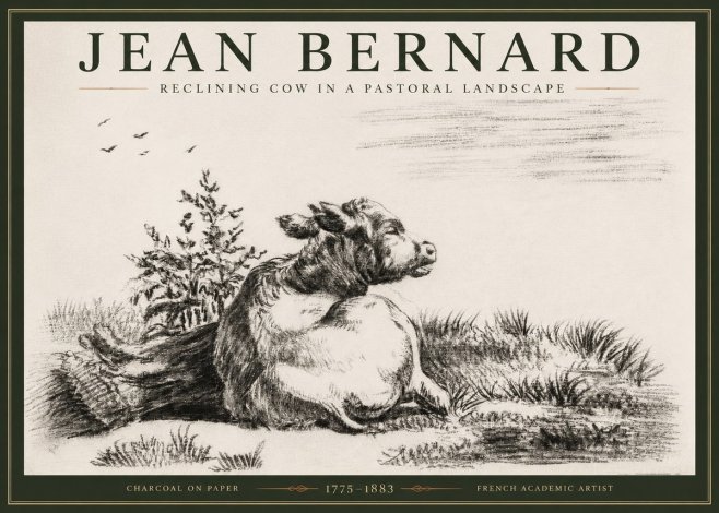 Jean Bernard Study of a Calf III No4 - Poszter