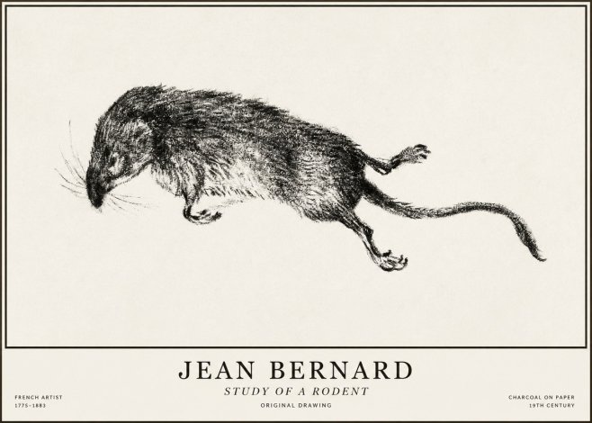 Jean Bernard Study of a Rat II No5 - Poszter