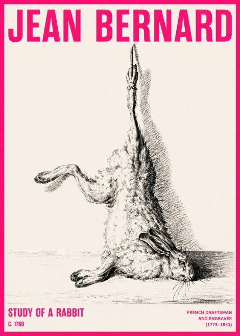 Jean Bernard The Dancing Hare No6 - Poszter