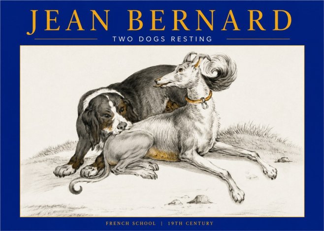 Jean Bernard Two Dogs Resting No2 - Poszter