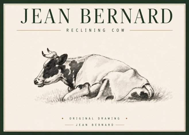Jean Bernard Reclining Cow II No4 - Poszter