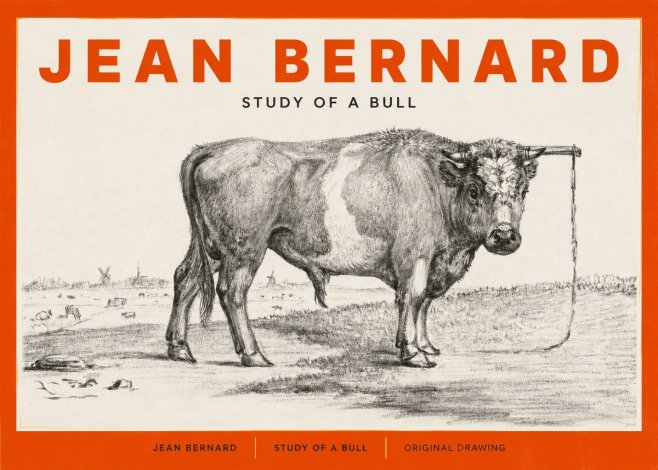 Jean Bernard Study of a Bull III No2 - Poszter