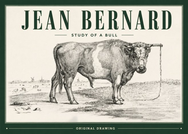 Jean Bernard Study of a Bull III No3 - Poszter