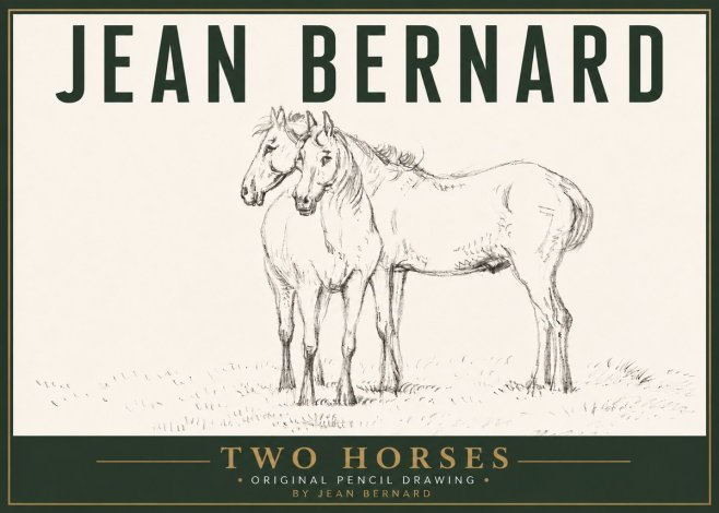 Jean Bernard Two Horses I No5 - Poszter