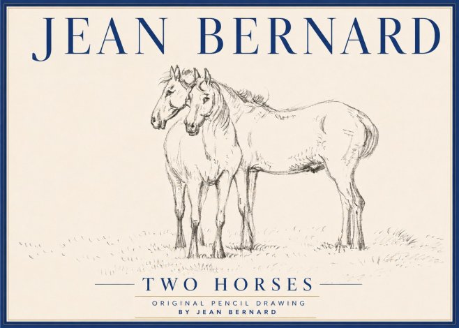 Jean Bernard Two Horses I No6 - Poszter