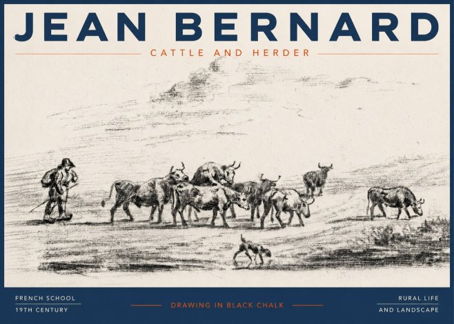 Jean Bernard Cattle and Herder No3 - Poszter