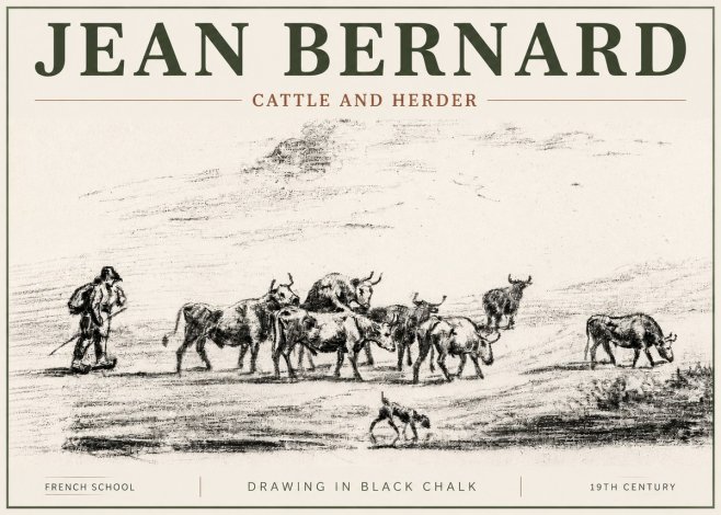 Jean Bernard Cattle and Herder No4 - Poszter