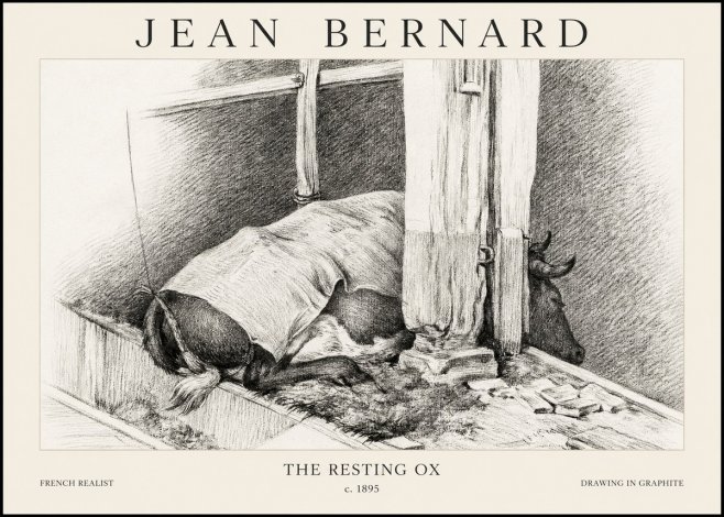 Jean Bernard The Resting Ox No1 - Poszter