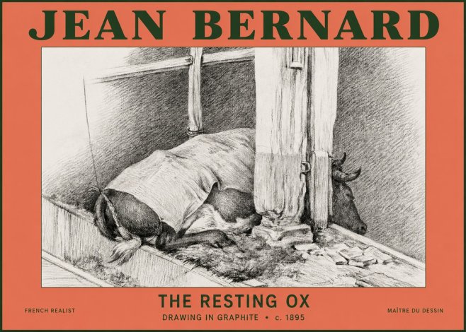 Jean Bernard The Resting Ox No2 - Poszter