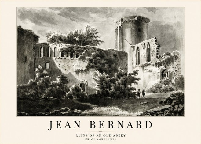 Jean Bernard Ruins of an Old Abbey No1 - Poszter