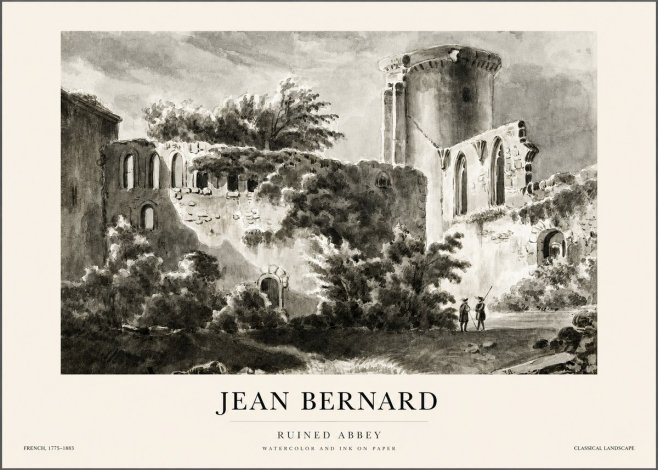 Jean Bernard Ruins of an Old Abbey No2 - Poszter