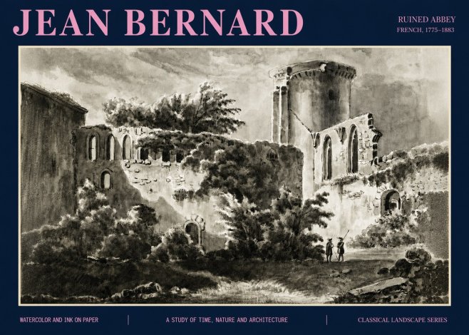 Jean Bernard Ruins of an Old Abbey No5 - Poszter