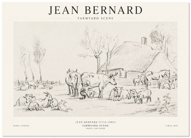 Jean Bernard Farmyard Scene No1 - Poszter