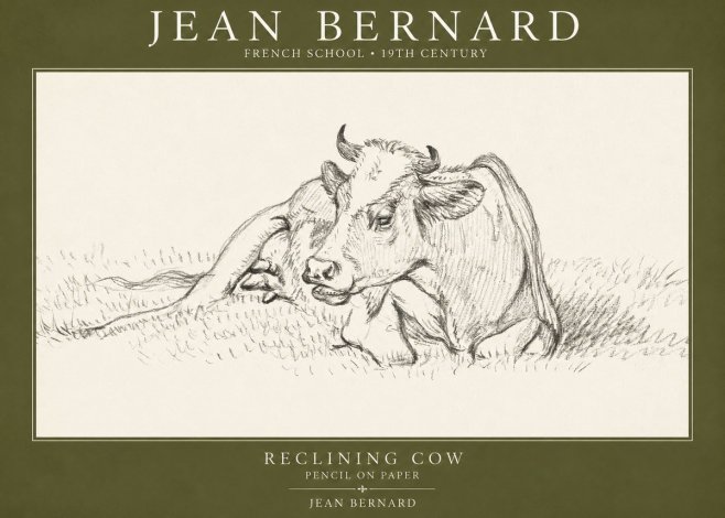 Jean Bernard Reclining Cow III No1 - Poszter