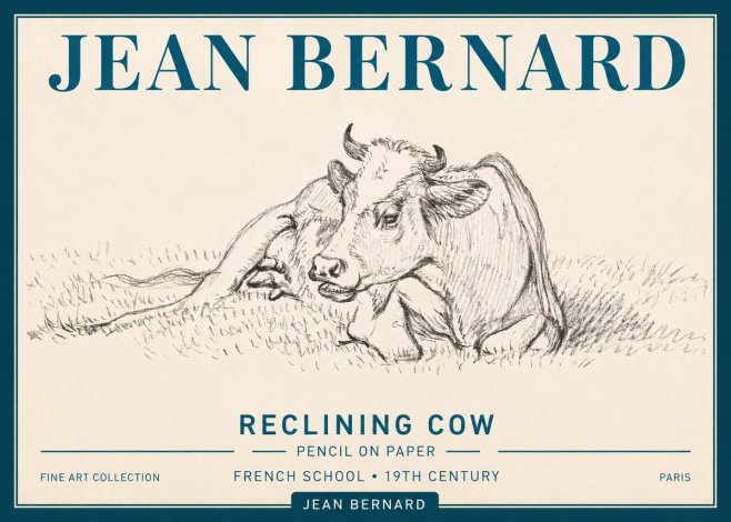 Jean Bernard Reclining Cow III No5 - Poszter