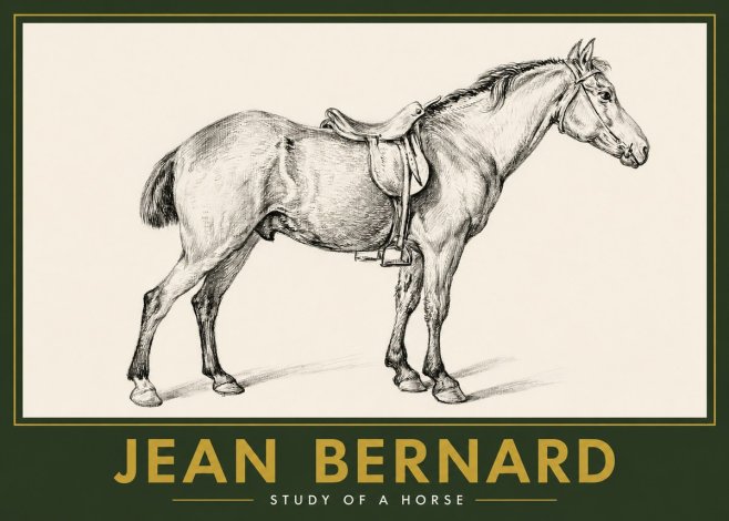 Jean Bernard Study of a Horse X No2 - Poszter