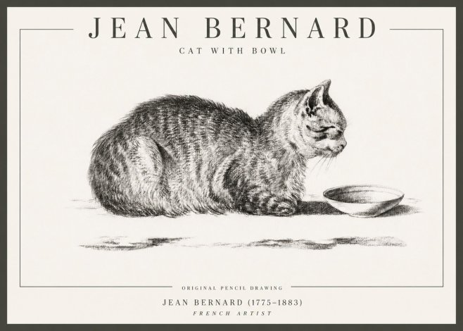 Jean Bernard The Cat No5 - Poszter