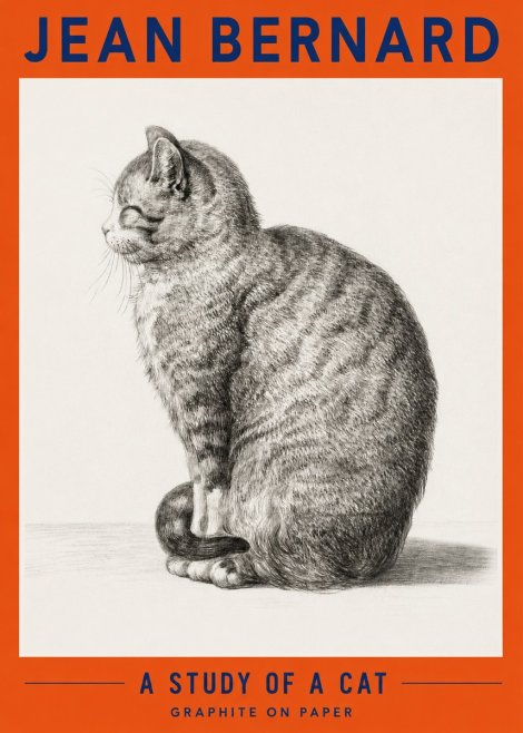Jean Bernard Cat in Profile No4 - Poszter
