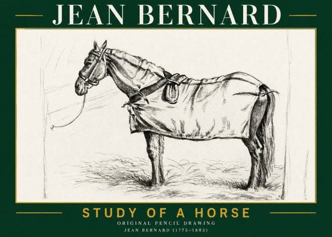 Jean Bernard Study of a Horse XI No2 - Poszter