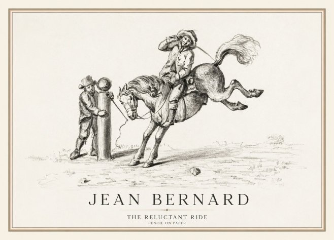 Jean Bernard A Study of the Bucking Horse No3 - Poszter