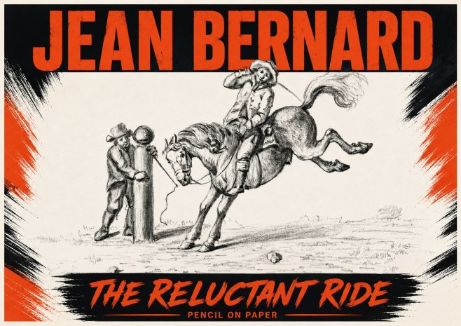 Jean Bernard A Study of the Bucking Horse No6 - Poszter