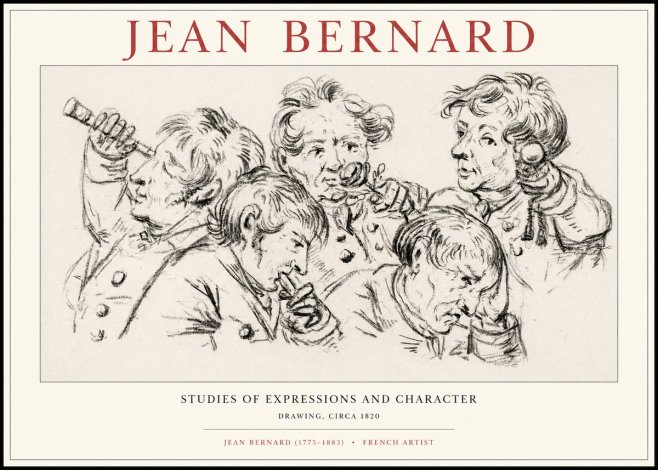 Jean Bernard Studies of Expressions and Character No1 - Poszter