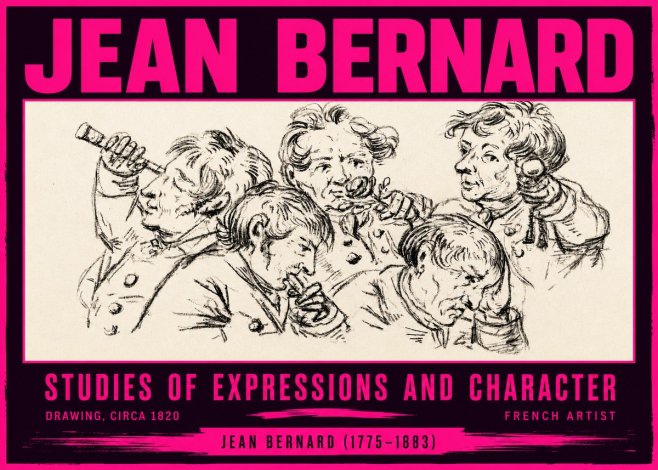 Jean Bernard Studies of Expressions and Character No4 - Poszter