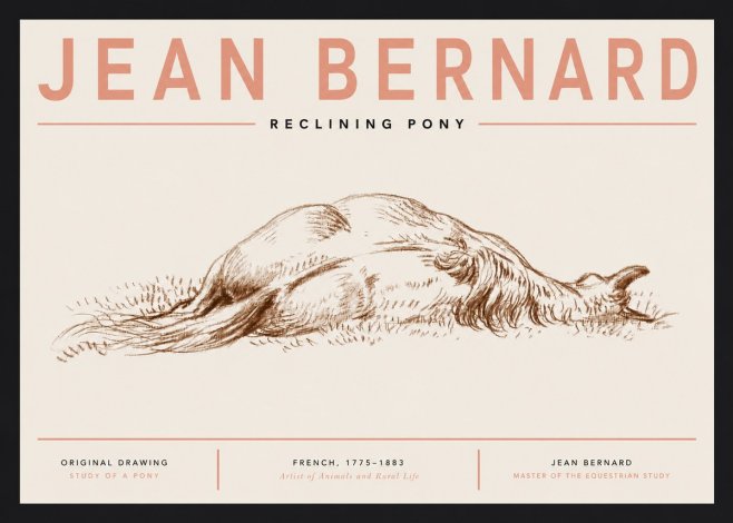 Jean Bernard Horse Study II No6 - Poszter