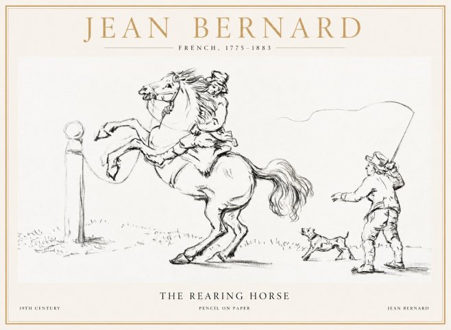 Jean Bernard The Rearing Horse I No1 - Poszter