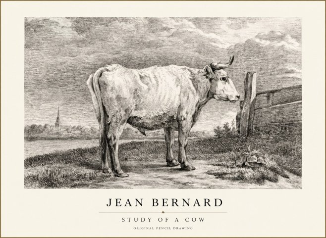 Jean Bernard Study of a Cow XV No1 - Poszter