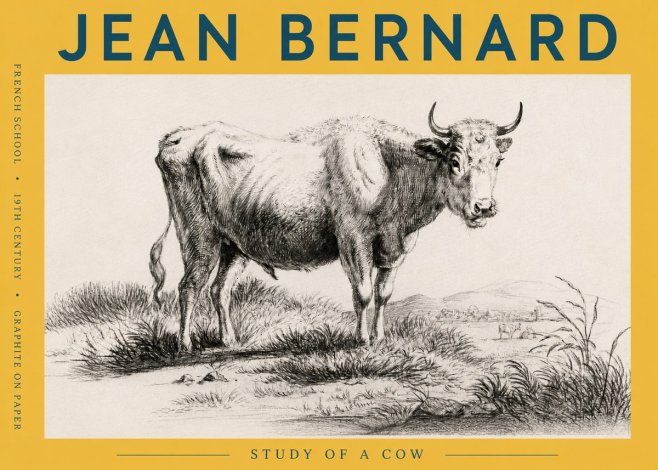 Jean Bernard Study of a Cow XVI No6 - Poszter