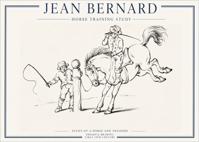 Jean Bernard Horse Training Study No1 - Poszter